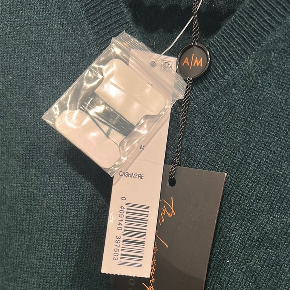 ANTONIO MELANI Dark Green V-Neck Sweater cashmere pullover medium - Picture 8 of 10
